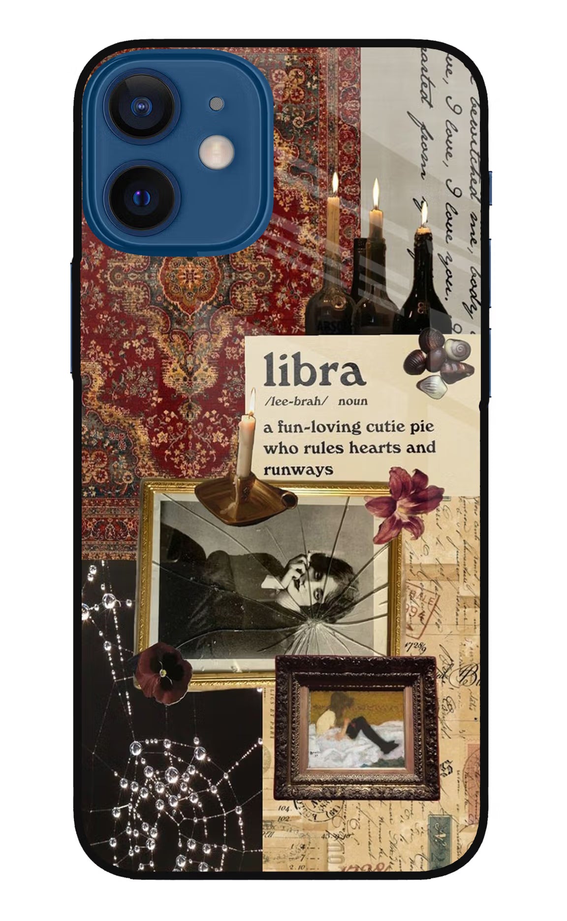 Libra Zodiac iPhone 12 Mini Glass Case Back Cover by Casekaro