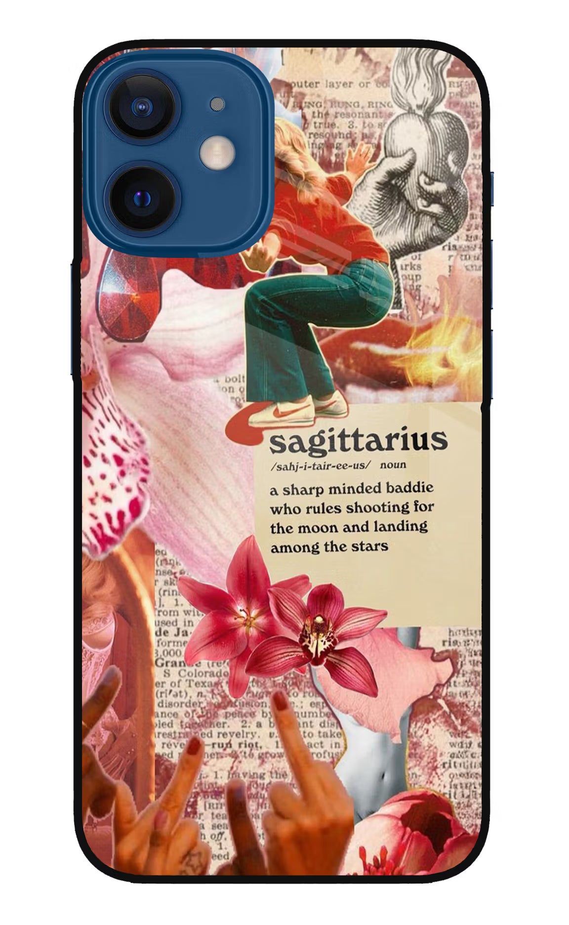 Sagittarius Zodiac iPhone 12 Mini Glass Case Back Cover by Casekaro