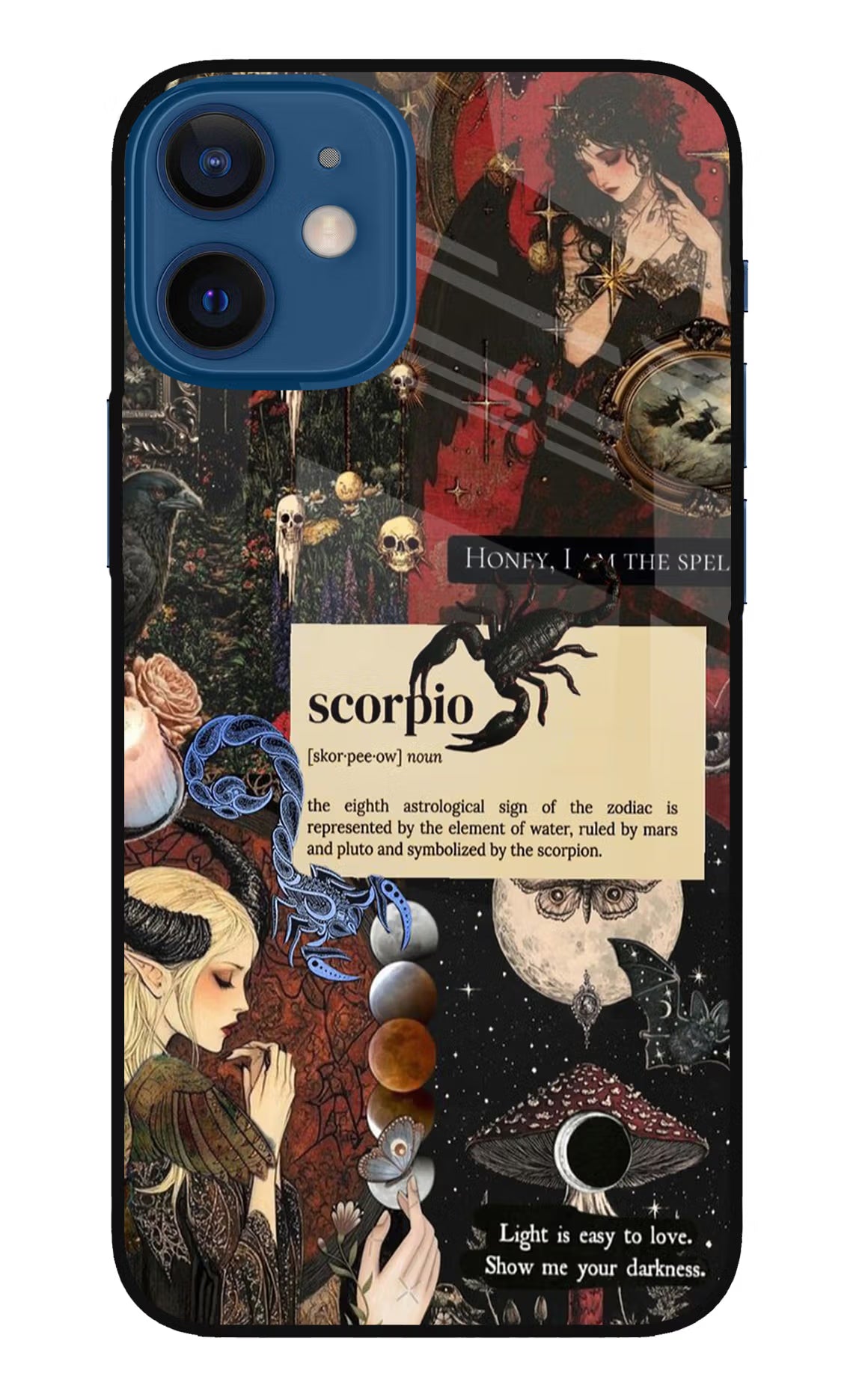 Scorpio Zodiac iPhone 12 Mini Glass Case Back Cover by Casekaro