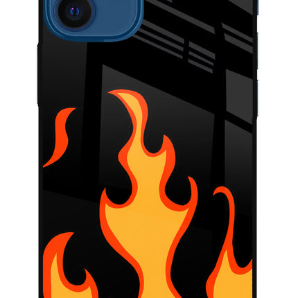 Fired Up – Black iPhone 12 Mini Glass Case