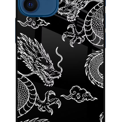 Twin Dragons iPhone 12 Mini Glass Case
