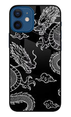 Twin Dragons iPhone 12 Mini Glass Case