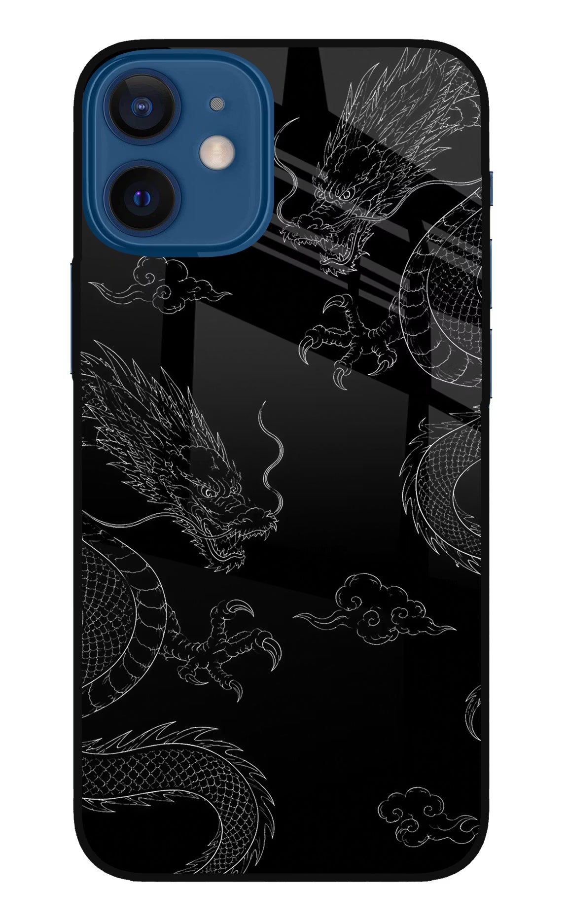 Twin Dragons iPhone 12 Mini Glass Case