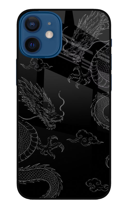 Twin Dragons iPhone 12 Mini Glass Case