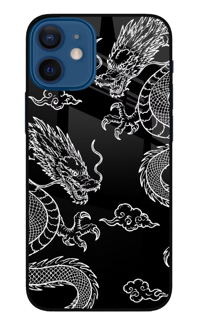 Twin Dragons iPhone 12 Mini Glass Case