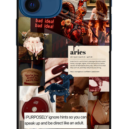 Zodiac Aries iPhone 12 Mini Glass Case