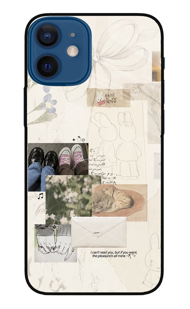 Soft Aesthetic iPhone 12 Mini Glass Case