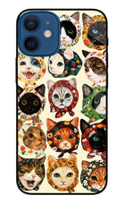 Cool Cat iPhone 12 Mini Glass Case