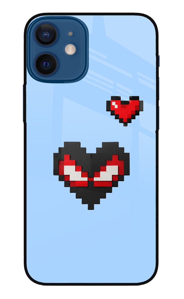Peter Heart iPhone 12 Mini Glass Case