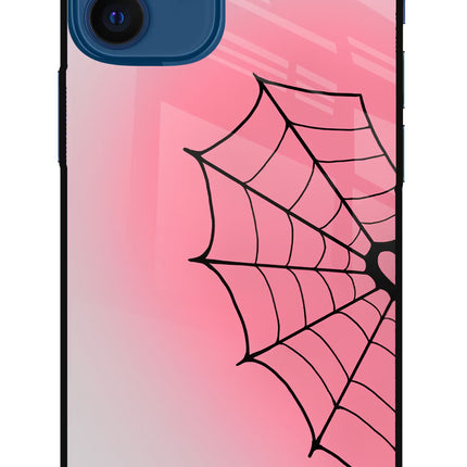 Pink Web iPhone 12 Mini Glass Case