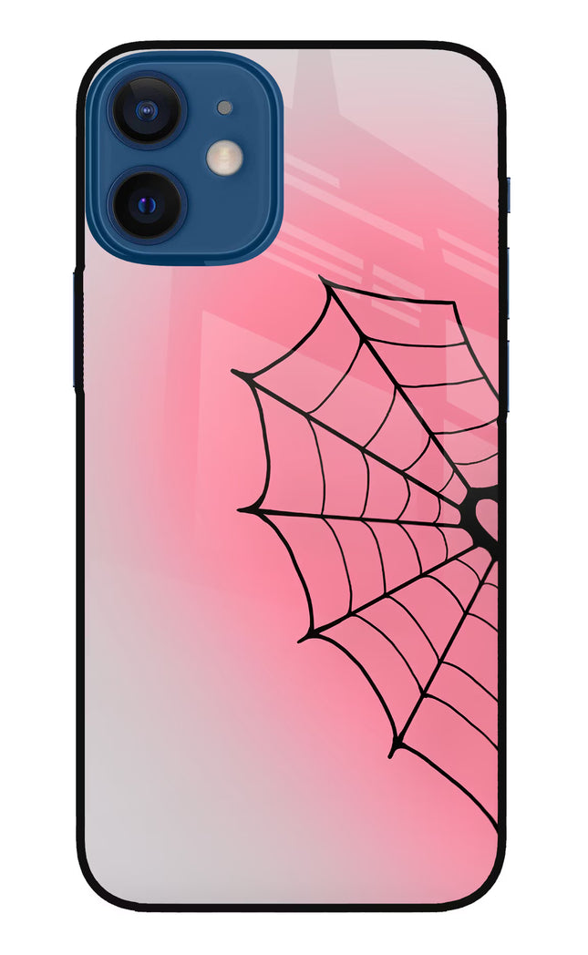 Pink Web iPhone 12 Mini Glass Case