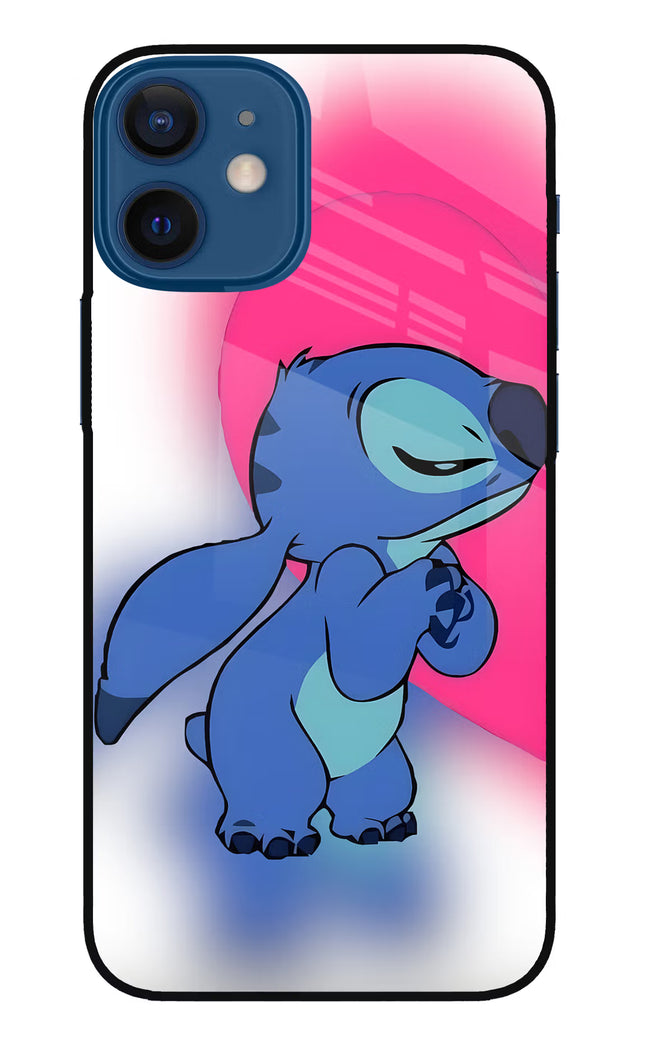 Stitch Hug iPhone 12 Mini Glass Case