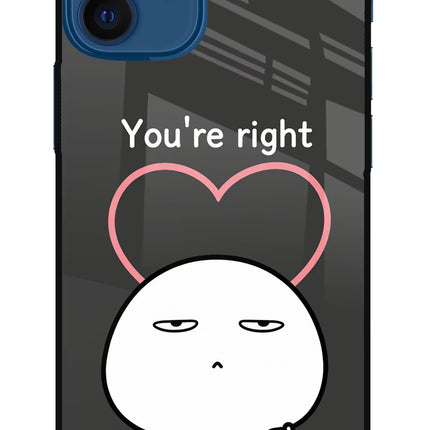 You're Right iPhone 12 Mini Glass Case