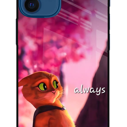 Always Cat iPhone 12 Mini Glass Case