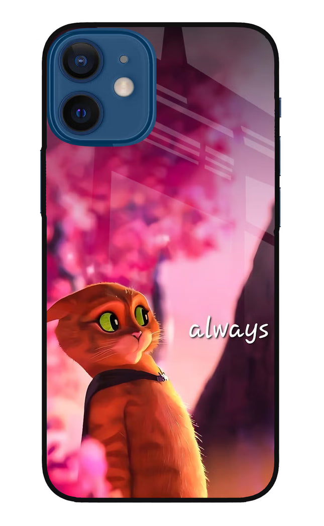 Always Cat iPhone 12 Mini Glass Case