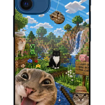 Minecraft Cat Chaos iPhone 12 Mini Glass Case