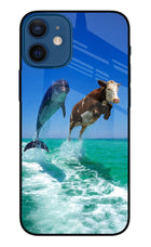 Dolphin vs Cow iPhone 12 Mini Glass Case