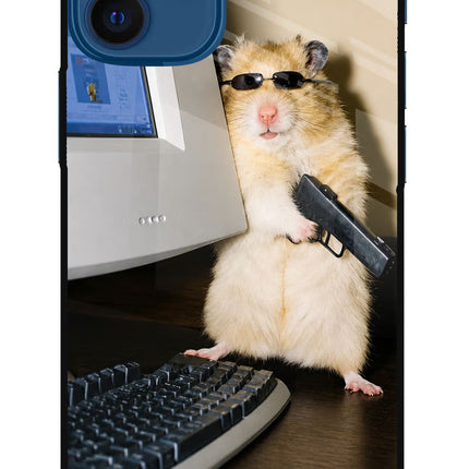 Hacker Hamster iPhone 12 Mini Glass Case