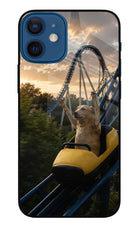 Rollercoaster Dog iPhone 12 Mini Glass Case