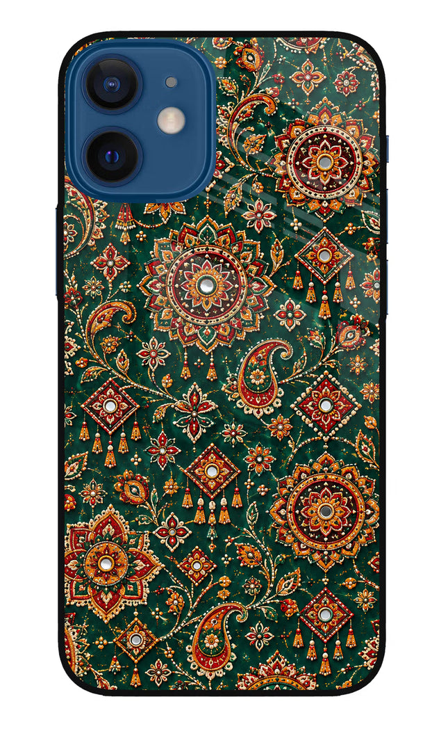 Green Pataka iPhone 12 Mini Glass Case