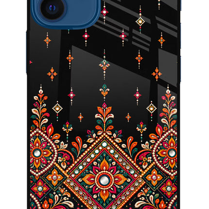 Noir Mehfil iPhone 12 Mini Glass Case