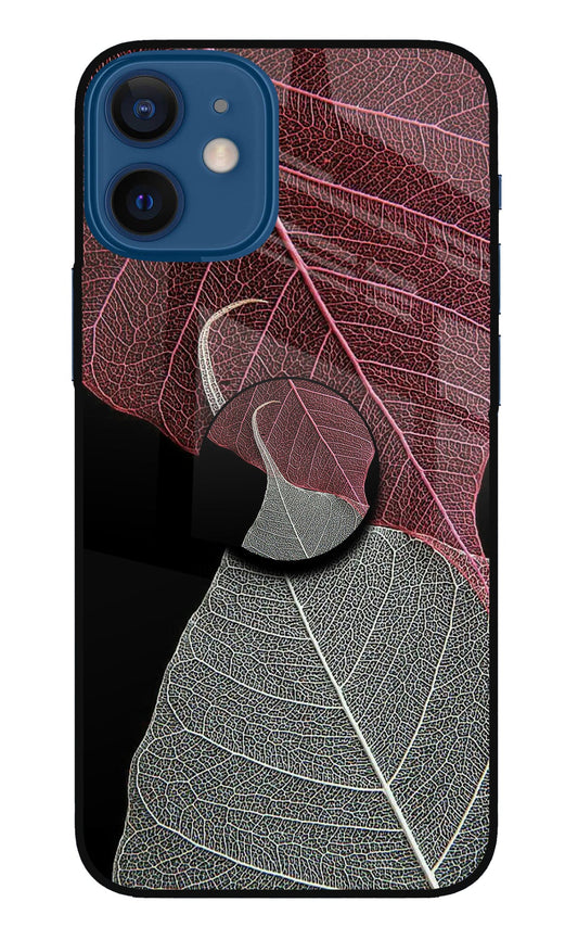 Leaf Pattern iPhone 12 Mini Glass Case