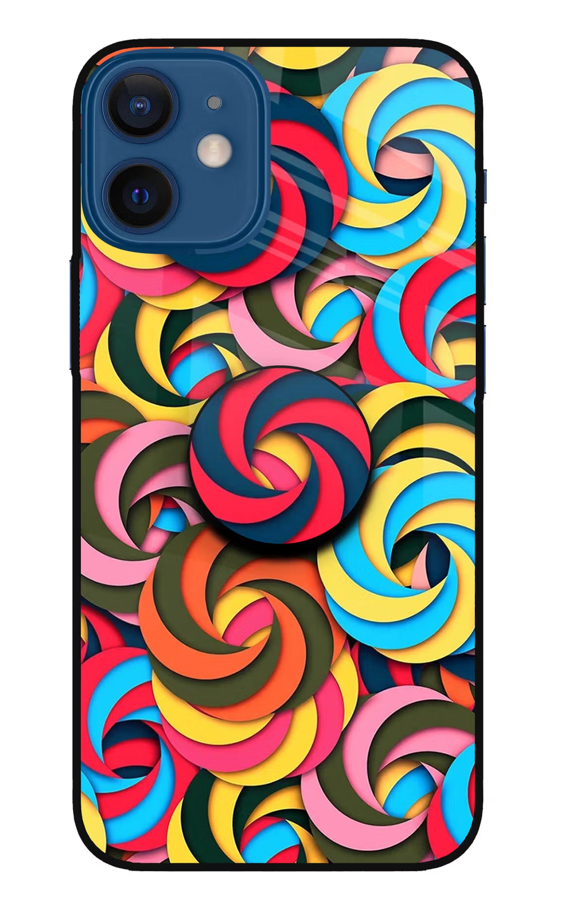 Spiral Pattern iPhone 12 Mini Pop Case by Casekaro