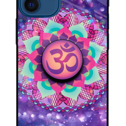 Om Purple iPhone 12 Mini Glass Case