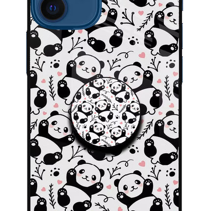 Cute Panda iPhone 12 Mini Glass Case