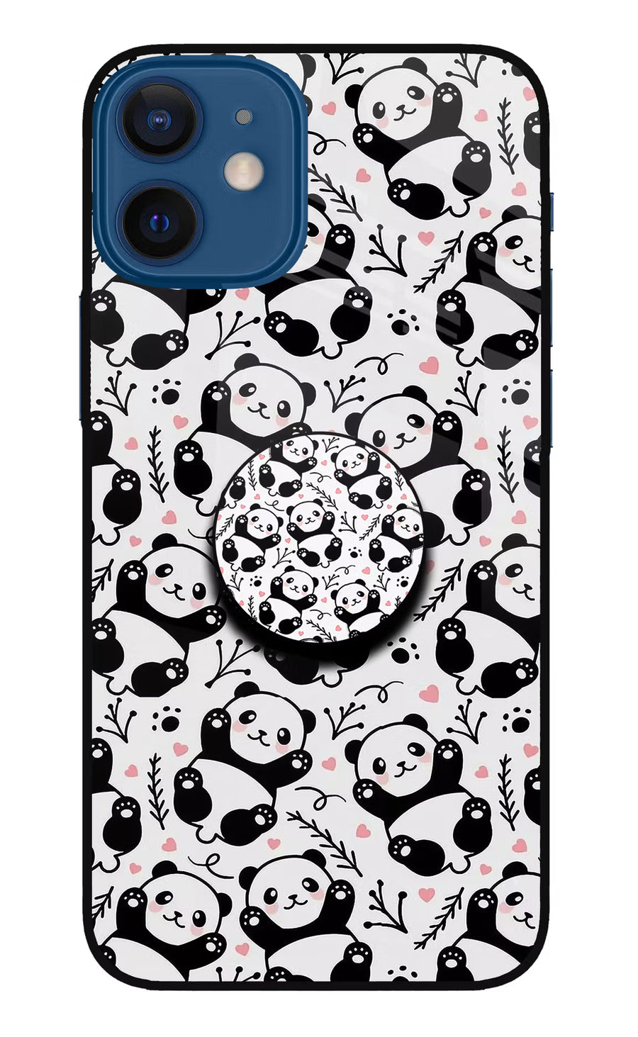 Cute Panda iPhone 12 Mini Pop Case, Metal case