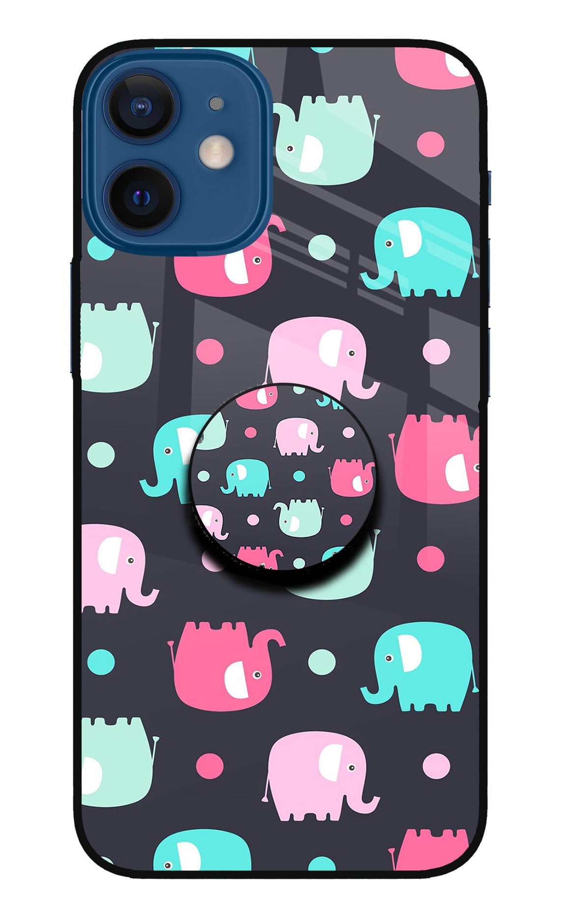 Baby Elephants iPhone 12 Mini Glass Case