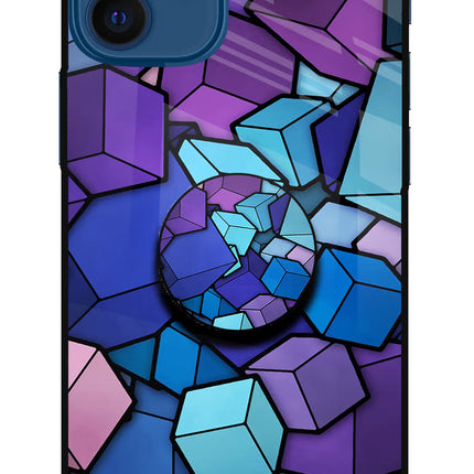 Cubic Abstract iPhone 12 Mini Glass Case
