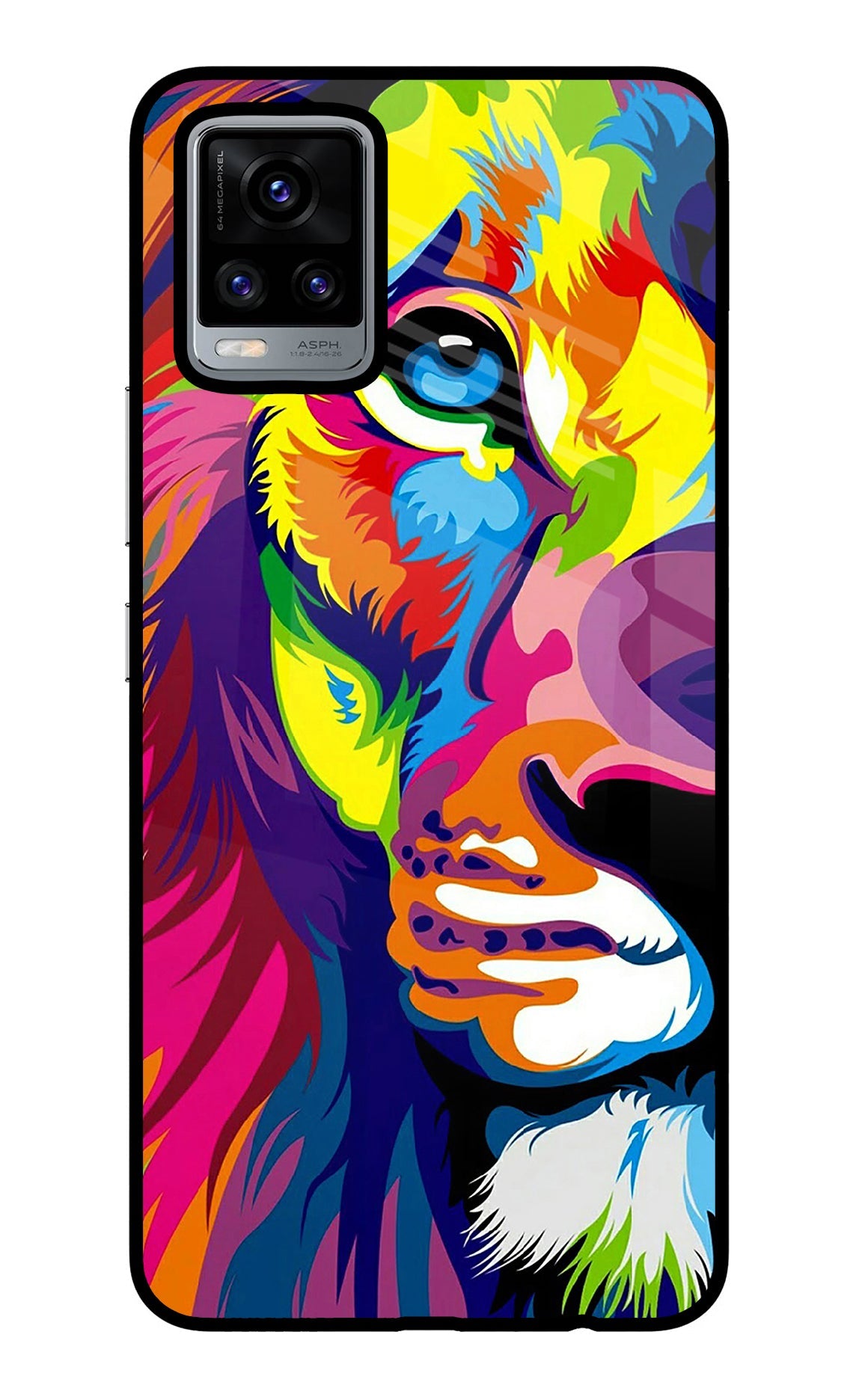 Lion Half Face Vivo V20 Back Cover