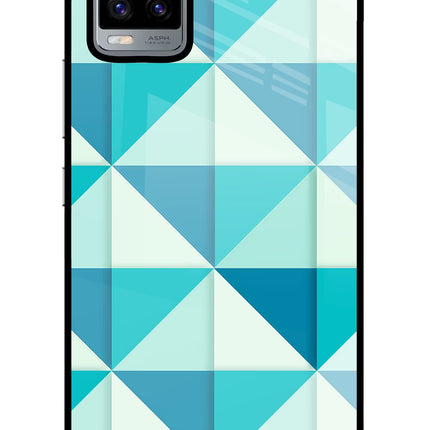Abstract Vivo V20 Glass Case Back Cover by Casekaro