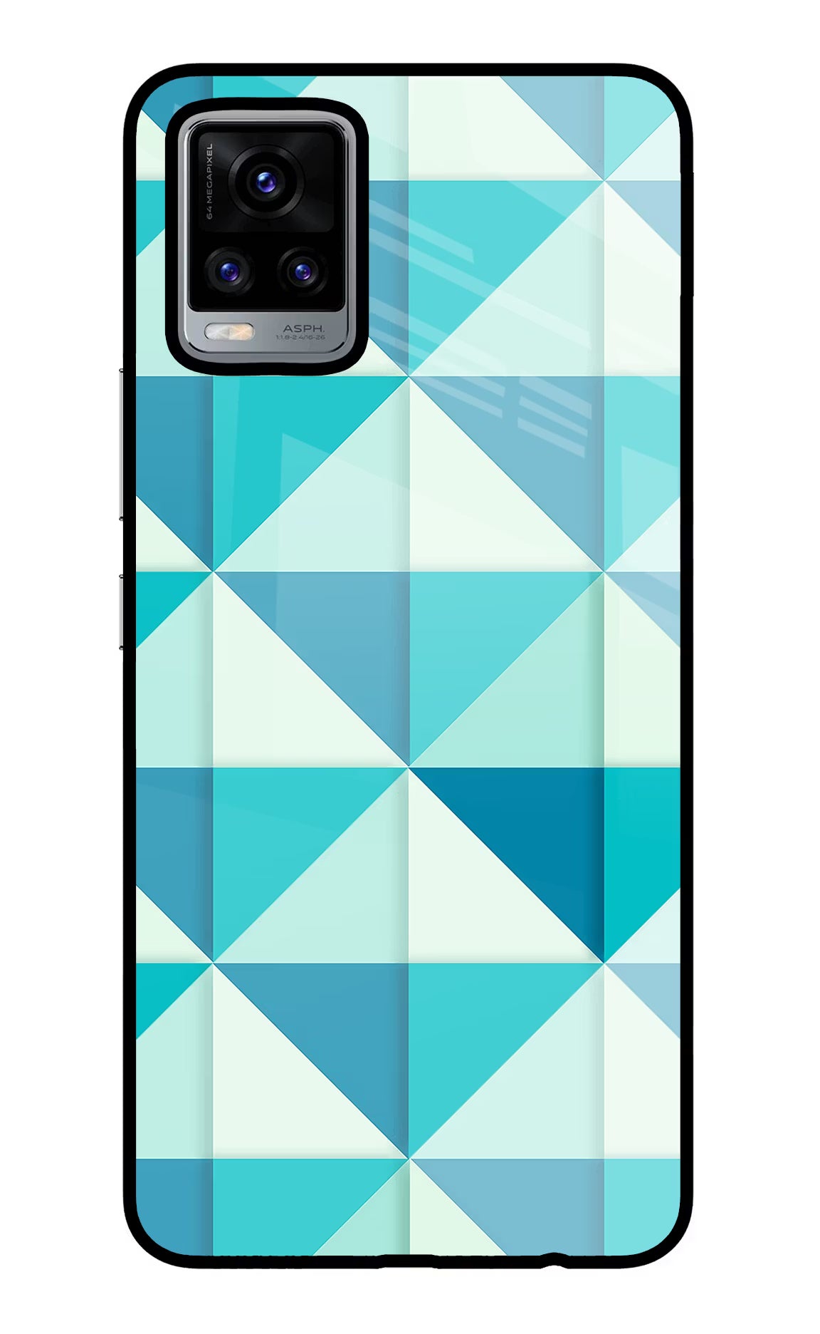 Abstract Vivo V20 Glass Case Back Cover by Casekaro