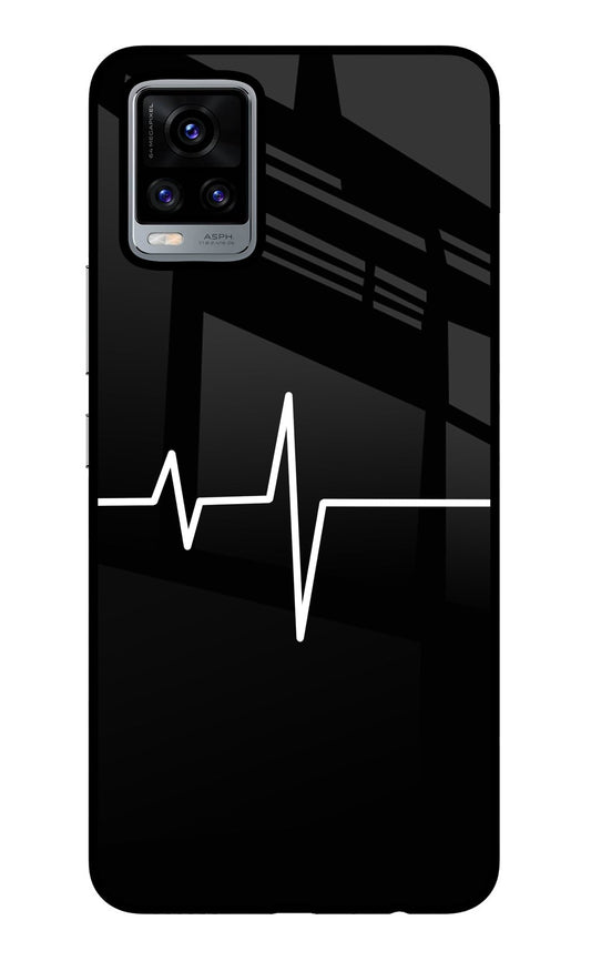 Heart Beats Vivo V20 Glass Case