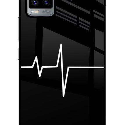 Heart Beats Vivo V20 Glass Case Back Cover by Casekaro