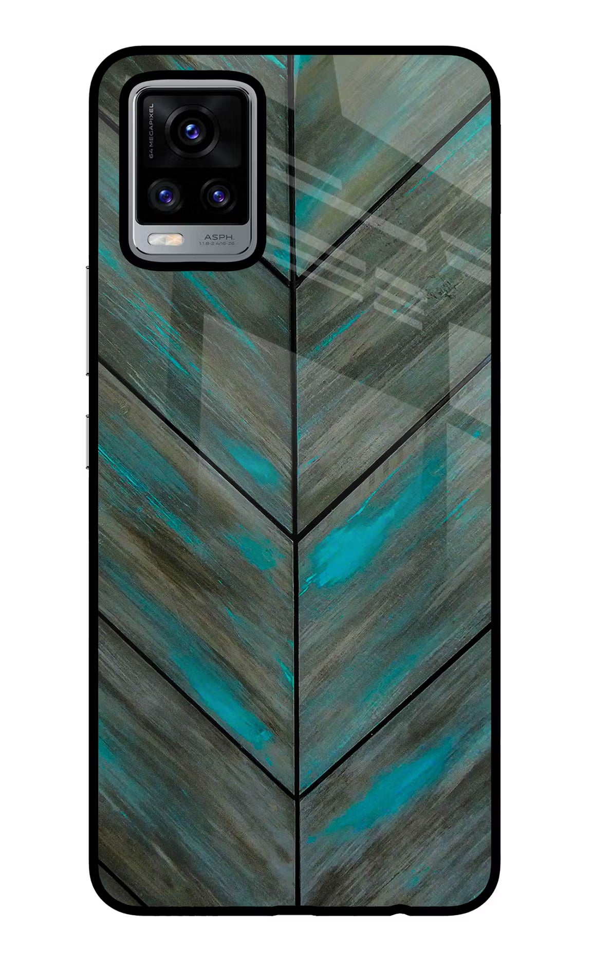 Pattern Vivo V20 Glass Case Back Cover by Casekaro