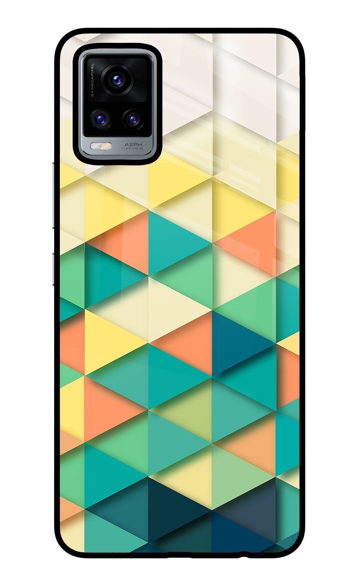 Abstract Vivo V20 Glass Case