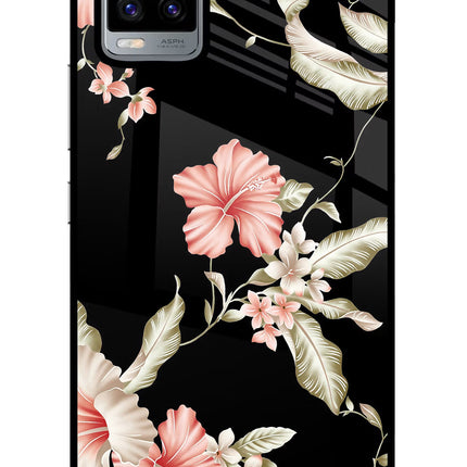 Flowers Vivo V20 Glass Case Back Cover by Casekaro