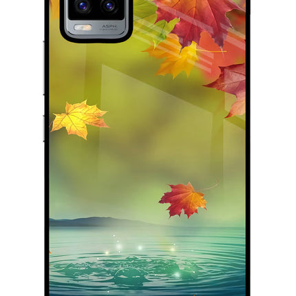 Flowers Vivo V20 Glass Case Back Cover by Casekaro