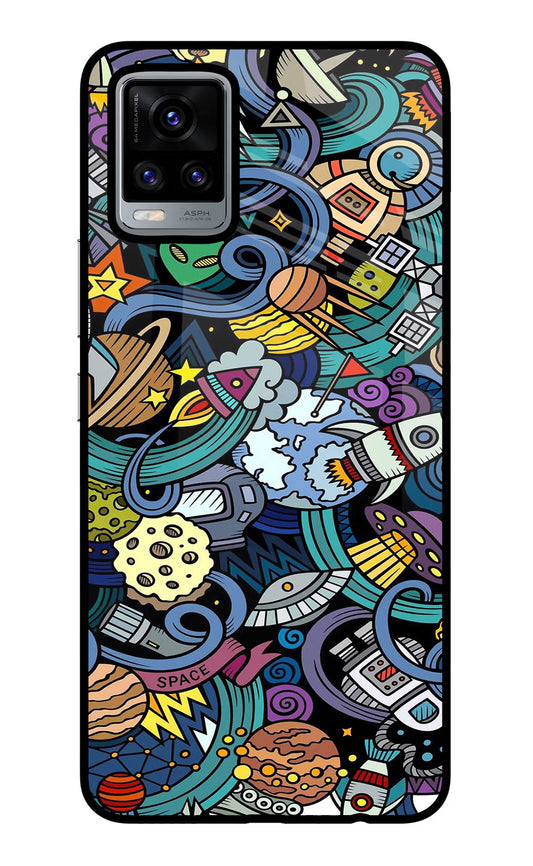 Space Abstract Vivo V20 Glass Case