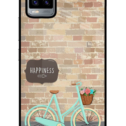 Happiness Artwork Vivo V20 Glass Case Back Cover by Casekaro