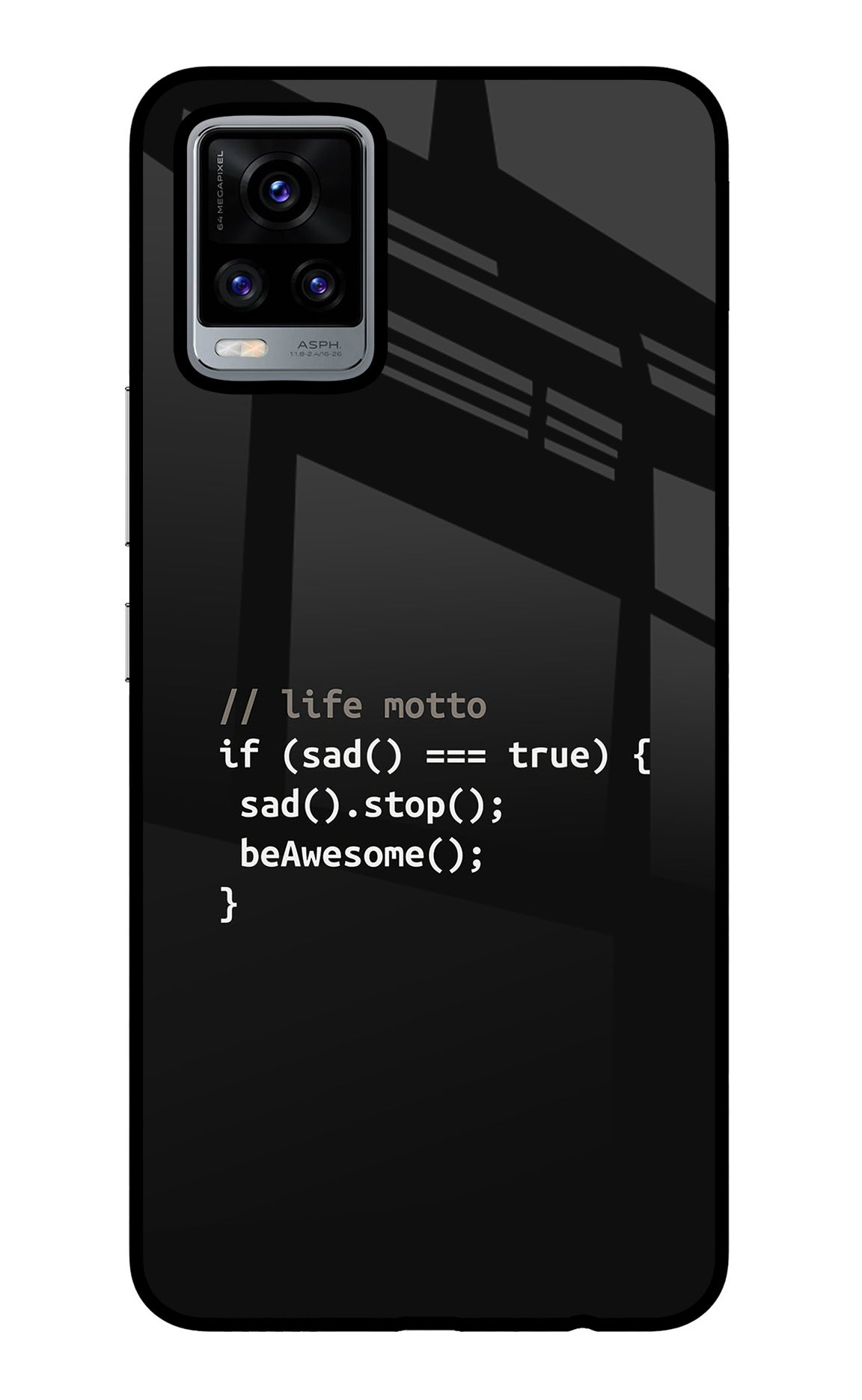 Life Motto Code Vivo V20 Glass Case