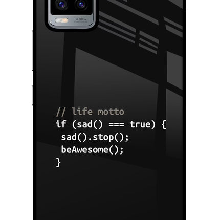 Life Motto Code Vivo V20 Glass Case