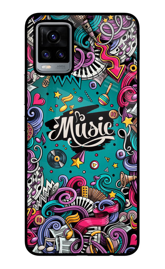 Music Graffiti Vivo V20 Glass Case