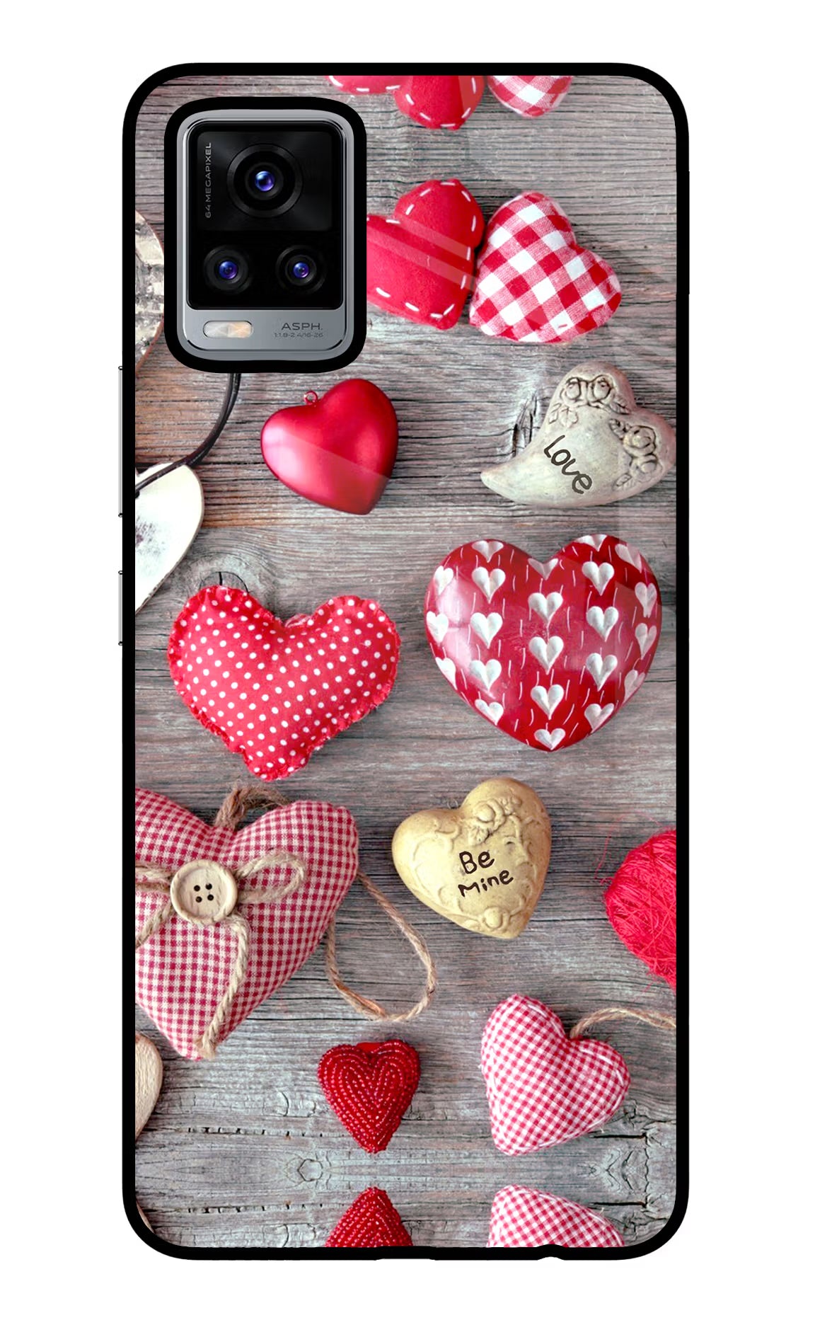 Love Wallpaper Vivo V20 Glass Case Back Cover by Casekaro