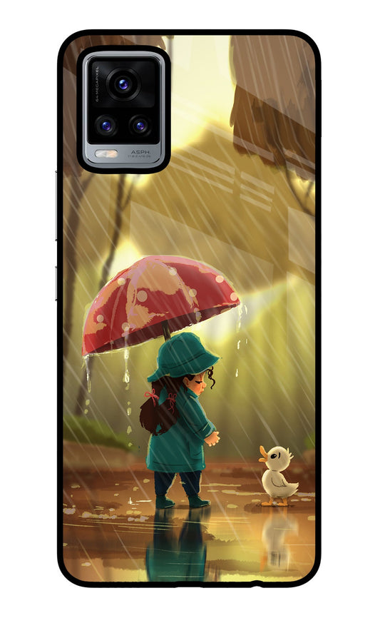 Rainy Day Vivo V20 Glass Case