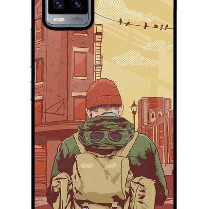 Adventurous Vivo V20 Glass Case Back Cover by Casekaro