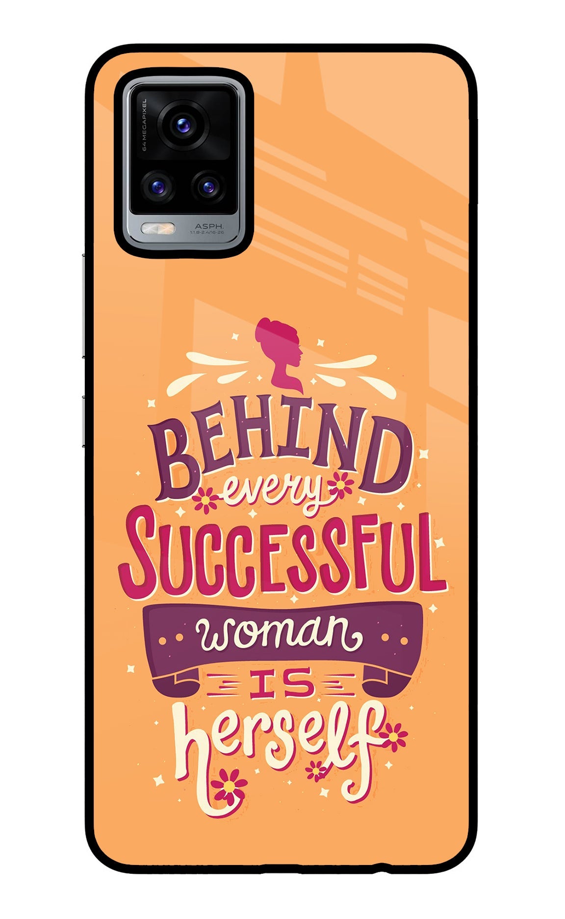 Behind Every Successful Woman There Is Herself Vivo V20 Back Cover